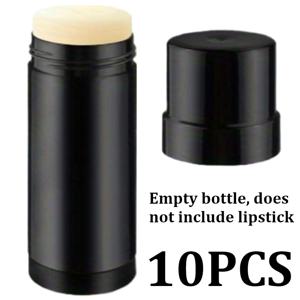 TEMU 10개입 블랙/화이트 플라스틱 회전형 리필용 병 - 60ml/2oz 튜브, 데오도란트, 립밤, 크림바 등에 적합, 누수 방지 디자인, 뷰티 애호가를 위한 필수 리필용 용기