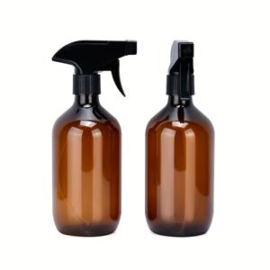 TEMU 2개 세트 앰버 리필형 스프레이 병, 500ml/16.9oz, 정원 식물, 애완 동물 관리, 창문 청소, 헤어 미스트, 염색, 알코올 등에 적합한 조절 가능한 노즐 포함