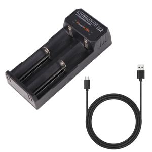 TEMU POWERKAN 듀얼 슬롯 LED 배터리 충전기, 3.7V 리튬 이온 배터리에 적합, 범용 USB 듀얼 채널 독립 충전 기능, 18650, 26650, 21700, 16340 및 26700과 같은 다양한 크기의 리튬 배터리와 호환