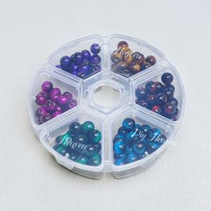 TEMU 180개 8mm 6색 천연 타이거 아이 비즈 (보관 상자 포함) | 주얼리 제작, 팔찌, 목걸이, 귀걸이, 키체인, 폰 참, 펜던트, 태슬, 및 비즈 액세서리 제작에 적합, 스톤 재질