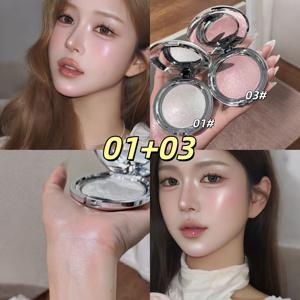 TEMU 1+1 kakashow 하이라이터 톤업 촉촉 윤기 꺼진 얼굴, 코, 광대, 쇄골 하이라이터 보정
