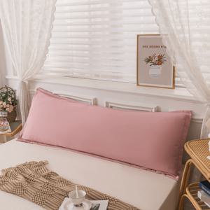 TEMU 1개 럭셔리 슈퍼 소프트 편안한 롱 베개 커버-48*150cm/48*180cm, 부드럽고 친화적인 롱 베개 커버, 밀봉형 베개 커버, 라이트 베이지-친화적인 쿠션 보호대, 싱글 또는 더블 베개용, 고품질 침실 소파 호텔 가정 장식
