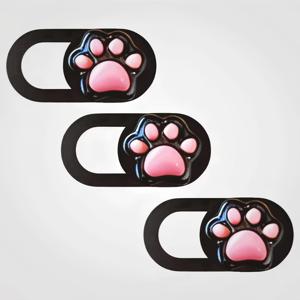 TEMU 고양이 발바닥 모양 초슬림 카메라 슬라이드 커버 3개, 데스크톱 컴퓨터, 휴대폰, 태블릿용. 귀엽고 활용도 높으며 사랑스러운 고양이 발바닥 카메라 보호 커버로 프라이버시와 보안을 보호합니다