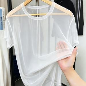 여성 메쉬 티셔츠, 통기성 좋은 긴 소매 상의, 라운드넥 디자인, 속건성 및 시트업, 스포츠 및 캐주얼 웨어에 적합, 여름 나들이에 완벽