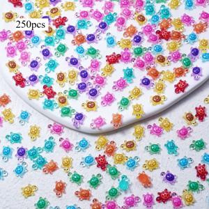 TEMU 150/250개 야광 거북이 레진 미니어처 풍경 세트, 창의적인 네일 아트 액세서리 & DIY 미니어처 야광 거북이