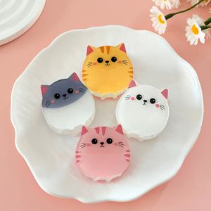 TEMU 창의적이고 패셔너블한 귀여운 만화 고양이 머리핀 4개 세트, 여성용 뒷머리 앞머리 반올림 포니테일 집게핀, 일상 및 야외 헤어스타일 장식용, 스타일리시하고 컴팩트한 헤어 액세서리 선물