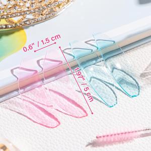 TEMU 2개/4개입 속눈썹 리프트 보호대, 1mm 초박형 디자인, 재사용 가능한 속눈썹 리프트 패드, 이상적인 컬 효과 연출, 유연하고 신축성 있는 한국 스타일 속눈썹 펌 쉐이핑 플랫 보호대 - 로즈 핑크 및 블루