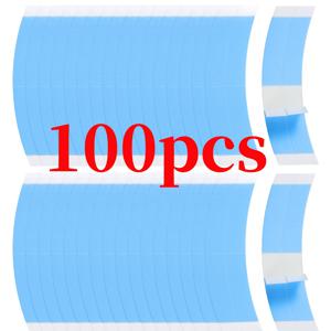 50개/100개 양면 접착 시트, 레이스 가발용, 절단 불필요, 방수 강력 고정, 안전하고 쉬운 헤어 익스텐션, 레이스 캡 및 자연모 및 합성모에 적합, 블루 (4가지 스타일로 제공)