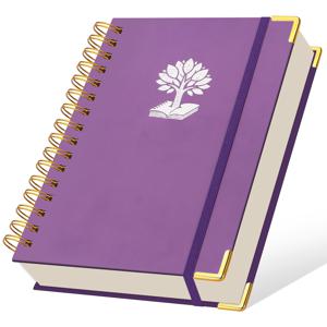 TEMU 1개 골드 엣지 코너 스파이럴 코일 노트 300페이지 하드커버 노트, 100GSM 두꺼운 종이, 레트로 스타일, 가로선, 업무, 학교 및 대학 계획에 적합, 노트 및 다이어리 학생 플래너