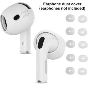 TEMU Airpods 4 이어버드 커버 5쌍, 실리콘 Airpod 4 헤드폰 케이스 미끄럼 방지 소프트 4 추가, Airpods 4 초슬림 이어컵에 적합 Apple 헤드폰 미끄럼 방지 이어폰 케이스 4세대 이어컵 케이스