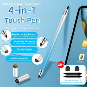 TEMU 펜(4in 1), iPad/Pro/아이폰/ 폰/삼성/파이어/태블릿 및 모든 정전식 터치스크린용 범용 터치스크린 펜