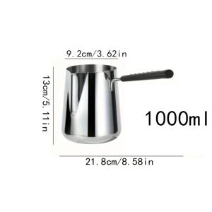 TEMU 1개 긴 손잡이 커피 라떼 컵 350/600ml 용량 스테인리스 스틸 라떼 컵, 긴 손잡이 - 뜨거운 커피, 우유, 고급 커피 아트, 초콜릿 녹이기 및 버터 녹이기에 적합 - 레스토랑, 카페 및 가정용으로 이상적