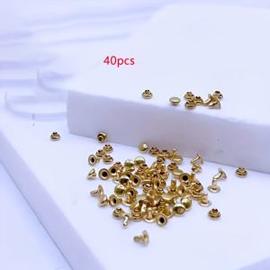 40개 구리 버클, 4가지 색상 - 4mm, 내구성 강하고 녹슬지 않음, 인형 옷, 재봉 프로젝트 및 미니어처 공예 용품에 적합, 재봉 프로젝트 액세서리 | 미니어처 버클 | 내구성 있는 구리, 미니어처 버클, 가죽 공예