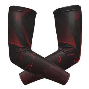 TEMU 남성용 레드 & 블랙 3D 로봇 팔 소매 - 과학 소설 테마의 신기한 소매, 캐주얼 의상에 적합, 내구성 있는 폴리에스터 원단, 게임 및 야외 활동에 완벽, 게임 소매, 미래 지향적인 디자인, 편안한 핏
