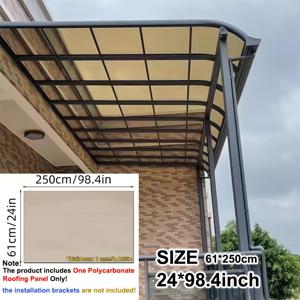 TEMU 1mm Lightweight PC Roofing et, Durable Brown Plastic et. Suitable for Outdoor Use - Easy to Cut, Ideal for Patios, Room Dividers, and Awnings. 2.0x8.2 Feet