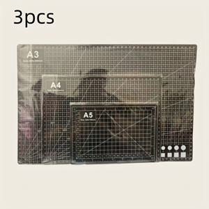 TEMU 3개 A3/A4/A5 커팅 매트 - 양면 격자 디자인, 공예, 재봉, 패치워크 및 원단용 - 내구성, 세척 용이한 공예 보드, 공예 필수품, 패치워크 용품, 격자 표면, 튼튼한 매트, 재봉 프로젝트, 견고한 구조, 매니아