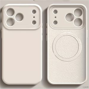 TEMU 오리지널 리퀴드 TPU 마그네틱 휴대폰 케이스, 아이폰 17 Pro Max 17 Pro 17 Air 16 Plus 15 14 13 12용 무선 충전 무광 커버