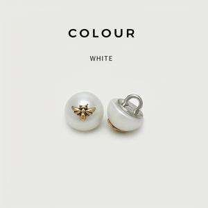 10개 세트 작은 벌 모양 단추 - 블라우스, 스웨터, 코트용 합금 블랙 // DIY 의류 및 공예용 장식 벌 모양 단추, 소형 니트웨어 액세서리