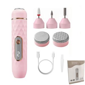 TEMU 2026년형 USB 전동 발 각질 제거기, 굳은살 발 관리 도구, 뒤꿈치 관리, 굳은살 제거, 손과 발 관리 도구, 교체 가능한 그라인딩 헤드 포함, 휴대용 굳은살 제거기 (발톱 및 발톱에 적합)