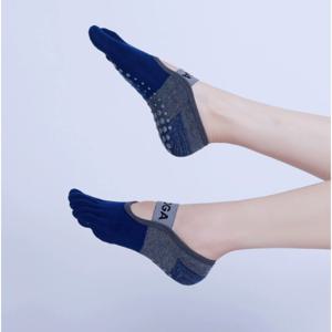 TEMU 가로 스트랩이 있는 다섯 손가락 요가 양말, 백리스 접착식, 분할 토우 양말, 피트니스, 미끄럼 방지, 땀 흡수 바닥 양말