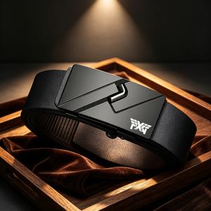 TEMU PXG 로고 비즈니스 남성용 자동 버클 벨트, 중년 남성용 안정적이고 쉬운 텍스처 벨트, 저키 라이트 럭셔리 스무스 텍스처, 직장 남성용 남성 의상 남친 선물