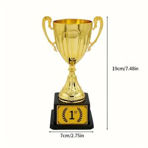 TEMU 골든 플라스틱 트로피 - 스포츠 및 야외 행사, 축구 경기, 청소년 축제, 노동절, 옥토버페스트에 이상적