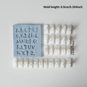 TEMU 26개 세트/10개 세트/1개-26개 미니 영문 알파벳 독점 필기체 폰트, 미니 아랍数字 0-9 10개, 트랙 도구 1개(글자와 숫자 간편 조합) - 심플 폴리머 클레이 몰드, 수제 폴리머 클레이 귀걸이 및 펜던트 제작용 고정밀 다이 몰드 - 사용하기 쉬움, 매끄러운 절단, 버 없음, 재사용 가능 및 내구성