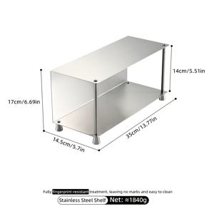 TEMU 스테인리스 스틸 데스크 스탠드, 조립 필요 없음, 책상 정리대 & 컵 홀더 & 트레이 랙, 다용도 선반, 주방 조리대, 식탁, 사무실, 작은 공간, 공간 절약형