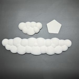 TEMU 3개 데스크탑 컴퓨터 키보드 패드 및 마우스 손목 받침대 - 게이밍 및 사무용 인체공학적 메모리폼 마우스 패드, 타이핑이 쉬운 가정용 노트북 마우스 패드 및 손목 지지 세트, 화이트 크리에이티브 코스터