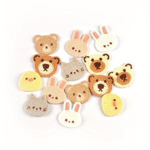 TEMU 3-4cm 랜덤 혼합 미니 토끼와 곰 패턴 장식 패치 10개, 접착제 없음, 수제 바느질 필요, DIY 의류, 모자, 스카프 및 기타 액세서리, 의류 장식 패치