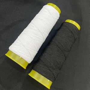 2롤 - 얇고 튼튼한 0.5mm 초미세 라운드 봉제 밴드, 재봉틀용 - 블랙/화이트 - 의류 제작, 헴밍, 홈 데코에 이상적 - 산업 및 가정용 재봉틀 호환 가능, 재봉 액세서리
