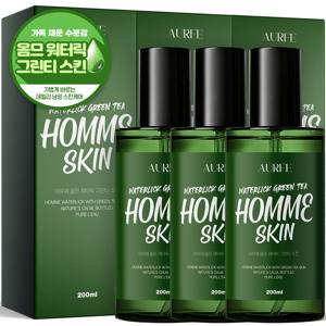 TEMU [2+1 구성] 아우페 옴므 워터릭 그린티 스킨 토너 200ml 남성 남자 대용량 수분 진정 보습 올인원