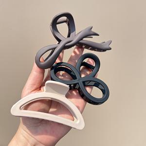 TEMU 클로 클립 3개 세트, 블랙, 브라운, 카키 - 데일리웨어 및 스타일리시한 헤어스타일용, 여성 헤어 액세서리