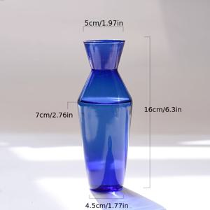 TEMU 수경 재배용 드라이/건조 꽃에 적합한 단일 유리 꽃병, 한 송이용 원형 수제 유리병, 테이블 중앙 장식용 PVC 프리 유리 화병, 홈스테이 & 거실 장식용 모던