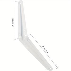 24개입 8 X 10인치 선반 브래킷, 고강도 금속 벽 모서리 앵글 선반 브래킷, 걸이 선반용 L자 지지대, 화이트