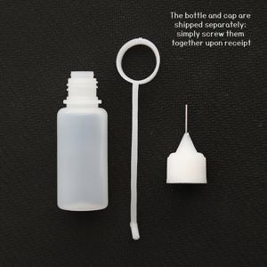 10개 원형 플라스틱 정밀 니들 팁 스퀴즈 병, 0.51 Oz, 재사용 가능, 무향, 손세탁 전용 관리 방법, 페인트, 타투 잉크 및 네일 아트에 적합