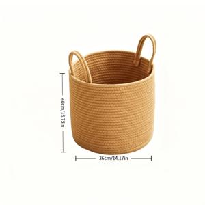 TEMU 초대형 황마 수납 바구니 - 현대적인 직조 옷, 세탁 및 홈 정리함, 침실, 욕실, 거실, 기숙사, 선반 바구니에 적합