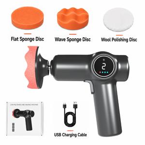 TEMU 차량 광택기, 휴대용 전동 왁스기, USB 충전식 2000mAh, 디지털 디스플레이로 2단계 속도 조절 가능, 차량 광택 및 왁싱, 스크래치 복구 및 유리 필름 제거용