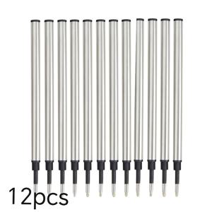 TEMU 8/12개 메탈 젤 펜 리필, 블랙 0.5mm 파인 포인트, 부드러운 서명 및 정확한 필기를 위한 내구성 있는 메탈릭 필기구, 서명 젤 펜 | 균일한 펜 스타일 | 내구성 있는 펜 팁, 필기용 펜