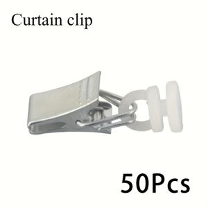 50개 커튼 클립, 커튼 글라이더 클립, 플라스틱 풀리 클립, 트랙 하드웨어 클립, 커튼 매칭 클립