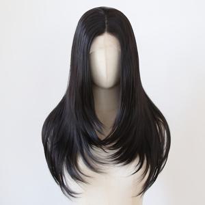 레이어드 가발 18인치 어깨길이 진저 브라운 다크 브라운 블랙 허니 블론드 숏 밥 합성 레이스 프론트 가발 자연스러운 13x4인치 버건디 레이스 프론트 합성 가발 여성용 내열성 섬유 파티 데일리 코스프레 착용