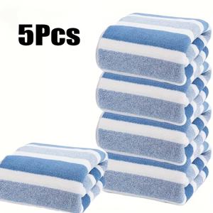 초극세사 초속건 타월 5개 세트 - 사이즈 75*35cm, 가정, 헬스장, 스파용, 높은 흡수성, 멀티 컬러 팩