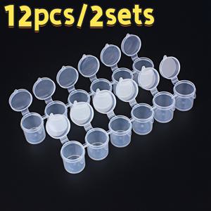 TEMU 12개/2세트 6칸 15ml 페인트 박스 - 가볍고 내구성 있는 PP 소재, 투명 디자인, 휴대 간편, 드로잉에 이상적인 칸막이 박스 | 스케치용 페인트 휴대에 이상적인 페인트 박스