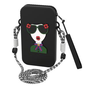 TEMU 실리콘 크로스바디 백, 대용량 캐주얼 아웃도어 스포츠 휴대폰 파우치, 동전 지갑, 귀여운 만화 지퍼 백, 남녀공용 백팩