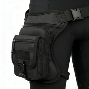 TEMU 택티컬 라이딩 레그 파우치 바디백, 휴대폰 및 필수품용 다기능 수납, 경량 디자인, 지퍼 잠금, 조절식 어깨 끈