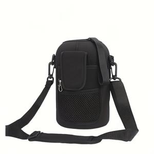 TEMU 64 Oz 대용량 물병 슬리브 네오프렌 물병 홀더 정리함, 어깨 스트랩 포함 (가방만 해당)