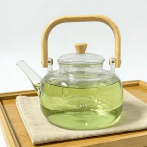 TEMU 열을 견디는 붕규산 유리 찻주전자. 손잡이와 나무 손잡이 뚜껑이 특징입니다. 이 대용량 찻주전자에는 분리 가능한 인퓨저가 함께 제공되어, 잎이 풀린 차와 꽃차에 적합하며 가정용으로 사용하거나 선물용으로도 좋습니다.