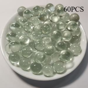 TEMU 60개입, 14mm 흰색 투명 유리 구슬. 어항, 화분, 유리병 장식, 마당 조경, 수공예 장식에 적합. 어항 조경에 사용 가능