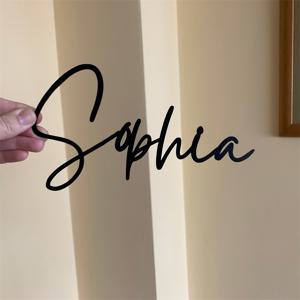 TEMU 맞춤형 레이저 컷 하우스 네임 사인 - 접착식 뒷면, 실내/외용 문패, 모던 커서스 폰트 주소판