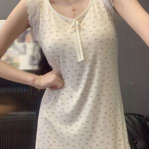 TEMU 레이스 트림 민소매 캐미솔 여성용 여름 속옷, 가슴 패드, 스위트 섹시 잠옷, 부드럽고 편안한 홈웨어